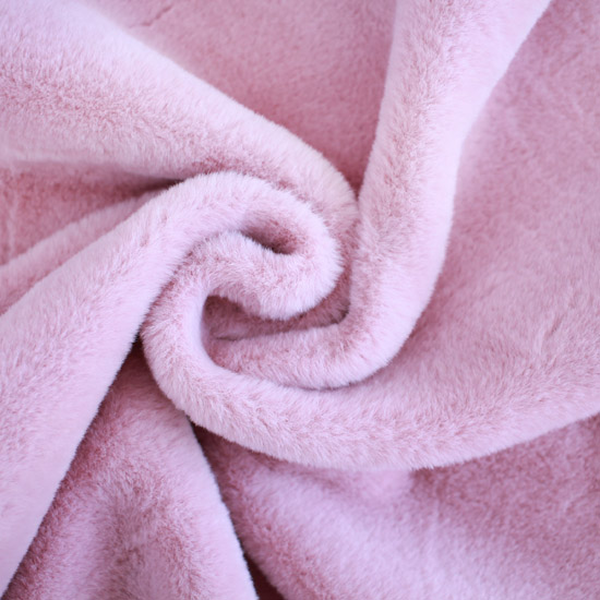 Искусственный мех "Норка" - пыльно-розовый 50х37 см.