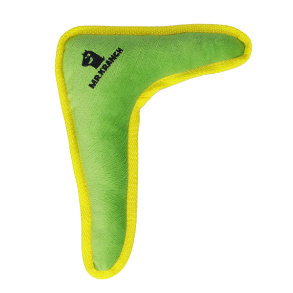Игрушка для собак Mr.Kranch Бумеранг с пищалкой зеленый 34х28.5х6.5 см