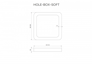 Светодиодный Led светильник HOLE-BOX-SOFT 400