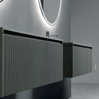 Модульный комплект мебели для ванной комнаты Antonio Lupi Binario 03 столешница Colormood (Пример 2) схема 2