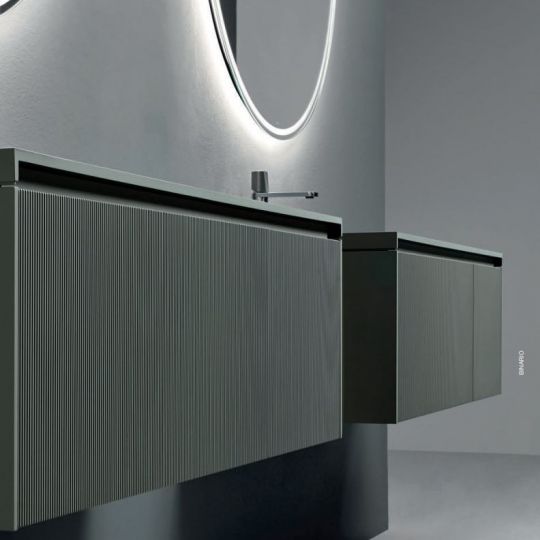Модульный комплект мебели для ванной комнаты Antonio Lupi Binario 03 столешница Colormood (Пример 2) ФОТО