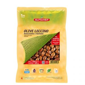 Оливки черные Леччино без косточек Alfichef Olive Leccino 1 кг - Италия