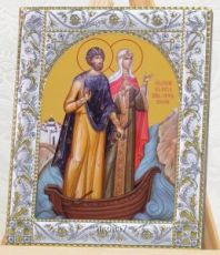 Икона Петр и Феврония Муромские  (14х18см)