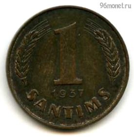 Латвия 1 сантим 1937