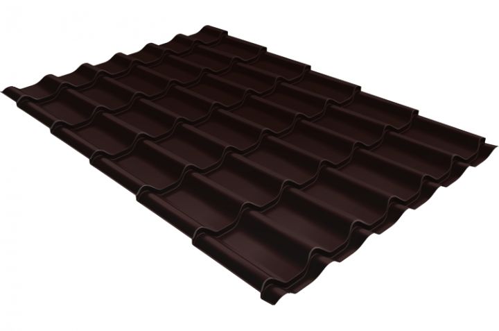 Металлочерепица классик 0,45 Drap TwinColor RAL 8017 шоколад
