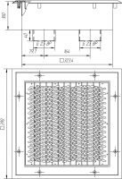 Водозабор прямоугольный Runvil (закладная+лицевая панель) 60 м³/час, плитка