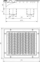 Водозабор прямоугольный Runvil (закладная+лицевая панель) 90 м³/час, плёнка