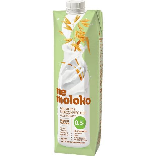 Напиток Nemoloko "Овсяный" растительный, 0,5%, 1 л