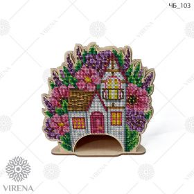 Virena ЧБ_103 чайный домик из дерева для вышивки бисером купить в магазине Золотая Игла