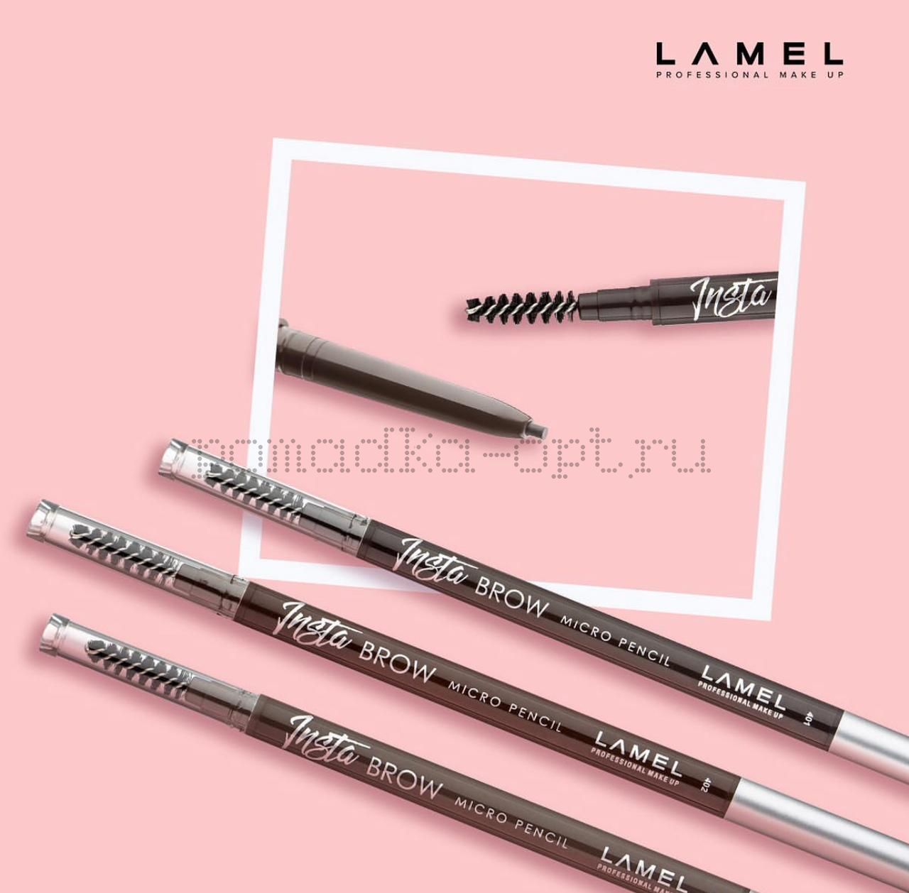Карандаш для бровей Lamel Insta Micro Brow Pencil 401,402,403