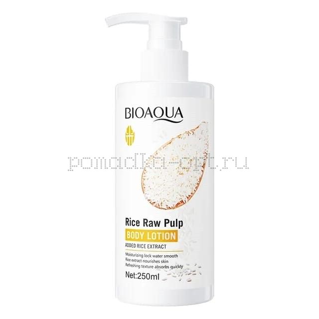 BioAqua Увлажняющий лосьон для тела с экстрактом риса Rice Puree Body Lotion Moisturizing Brightening Skin Tone, 250мл