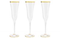 Набор бокалов для шампанского "Сабина золото", 0.175 л, 6 шт
