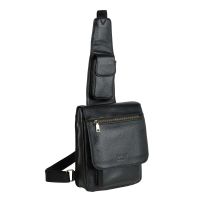 Мужская кожаная сумка 21502 (Черный) POLAR S-4617811502058