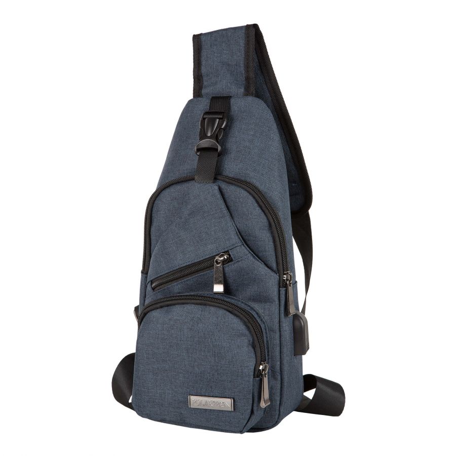 Однолямочный рюкзак П0140 (Синий) POLAR S-4617830140088