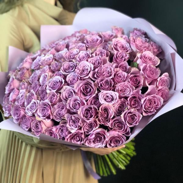 101 фиолетовая роза (40см)