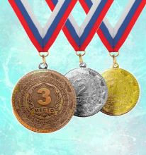 Наградной комплект из 3-х медалей 50мм Дубки