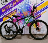 Велосипед 26" гидравлика Vokat алюминиевый черно оранжевый