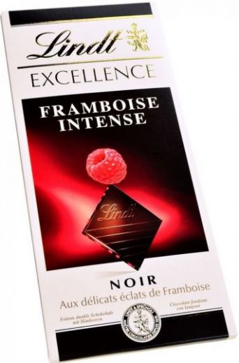 Шоколад Lindt, "Excellence" Raspberry Intense, Dark Chocolate, 100 г
