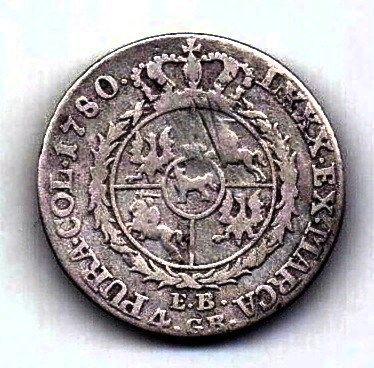 1 злотый 4 грошена 30 грошей 1780 Литва Польша Редкий год