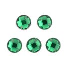 Стразы пришивные акриловые Круг цвет 12 зеленый кристалл Разные размеры (MG.E.02.12)