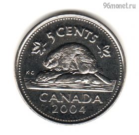 Канада 5 центов 2004 Р