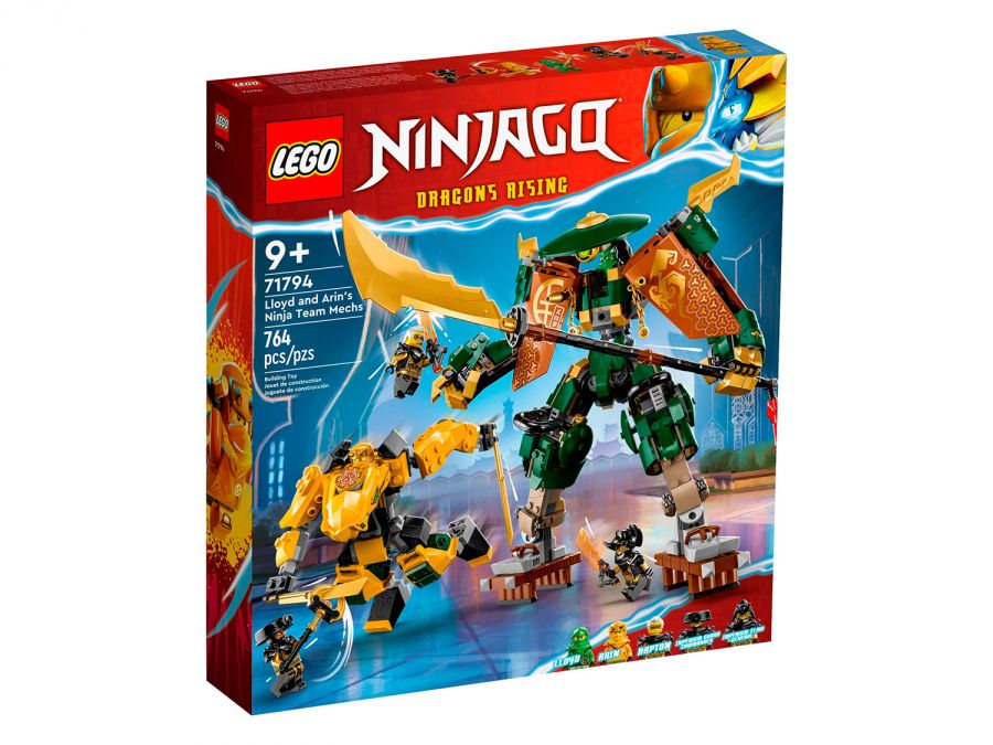 Конструктор LEGO Ninjago 71794 "Командные роботы ниндзя Ллойда и Арин", 764 дет.