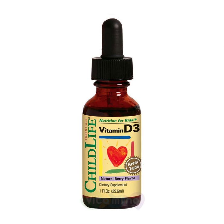 ChildLife Витамин Д3 для Детей со вкусом ягод, 29,6 мл