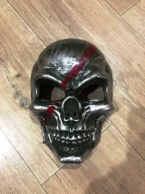 Маска карнавальная череп смерть на Хэллоуин серебро