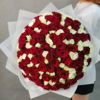 Монобукет из 151 розы 40 см "Красная страсть"