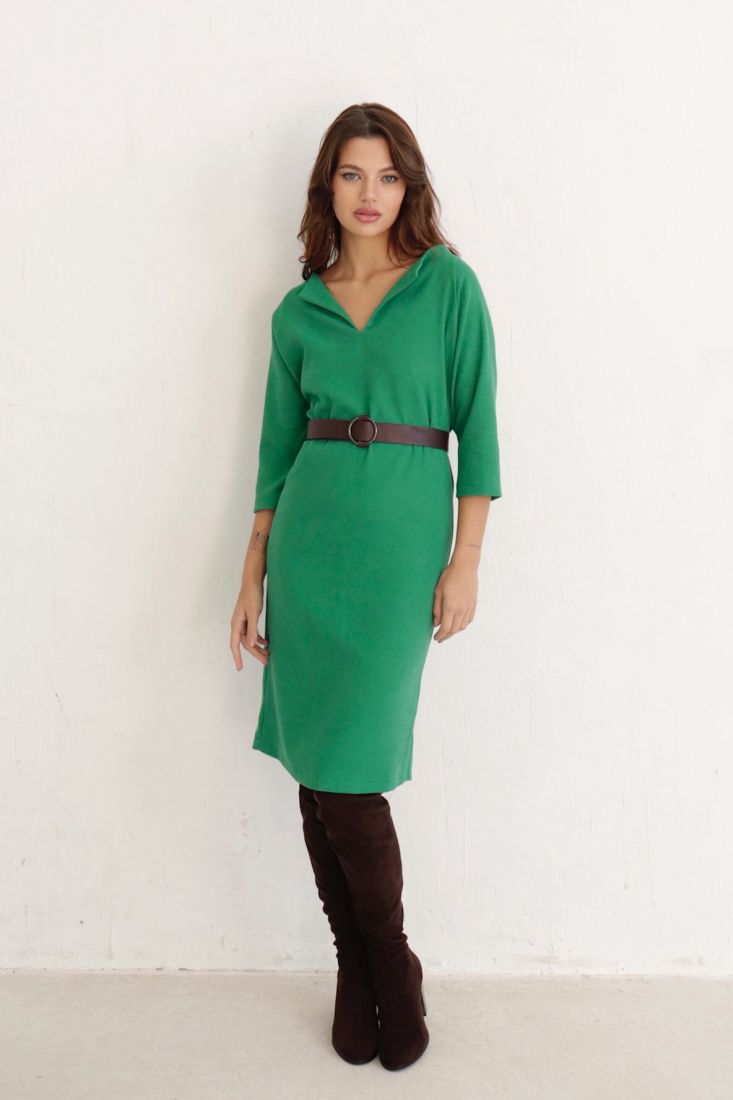 10849 Платье-реглан зелёное (остаток: 42)
