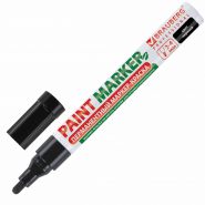 Маркер-краска лаковый (paint marker) 4 мм, ЧЕРНЫЙ, БЕЗ КСИЛОЛА (без запаха), алюминий, BRAUBERG PROFESSIONAL