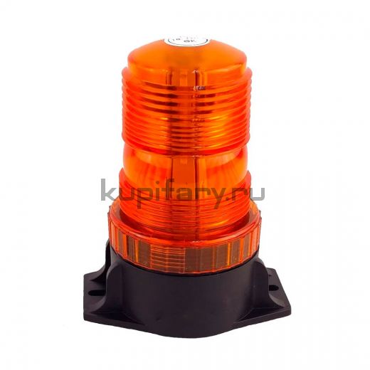 Маяк проблесковый светодиодный оранжевый для погрузчика 10-110 Вольт
