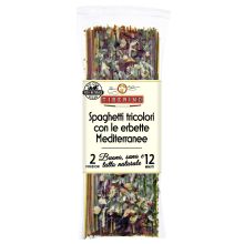 Макароны Tiberino Спагетти с ароматными травами трёхцветные - 250 г (Италия)