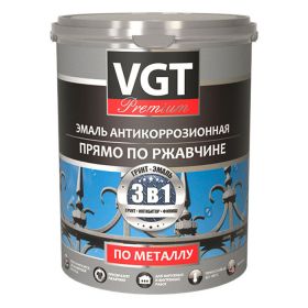 Антикоррозионная Эмаль 3 в 1 по Ржавчине ВД-АК-1179 VGT Premium 10кг  / ВГТ
