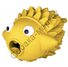 Игрушка Mr.Kranch для собак Рыба-ёрш 12 см желтая с ароматом сливок