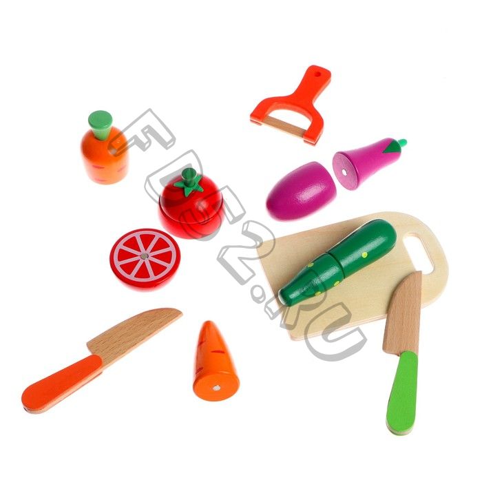 Игровой набор овощей, с ножом и чисткой