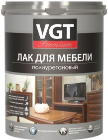 Лак Мебельный Полиуретановый VGT Premium 0.9л Матовый, Глянцевый / ВГТ Премиум