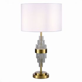 Лампа Прикроватная ST-Luce SL1002.304.01 Латунь/Белый E27 1*40W / СТ Люче