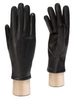 Мужские чёрные перчатки 100% ш IS133 black ELEGANZZA