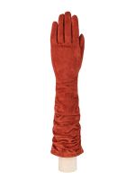 Замшевые женские перчатки ш+каш. IS02010 luggage ELEGANZZA