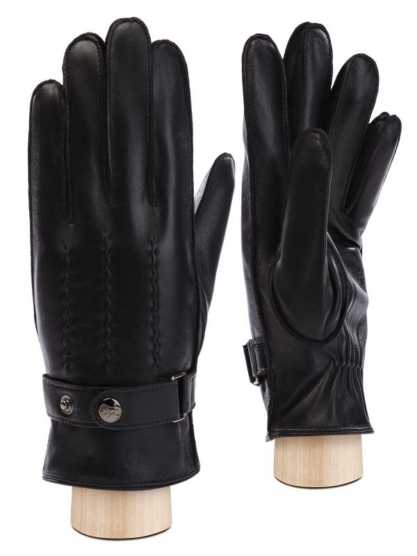 Кожаные мужские перчатки п/ш LB-6004 black LABBRA