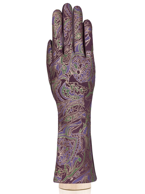 Перчатки женские ш/п IS00148 paisley d.violet ELEGANZZA
