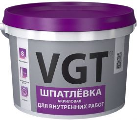 Шпатлевка Финишная VGT 3.6кг Акриловая для Внутренних Работ до 7мм / ВГТ