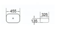 Керамическая накладная раковина SantiLine SL-7023 45,5 х 32 схема 2