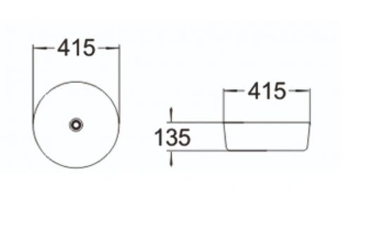 Керамическая накладная раковина SantiLine SL-7021 41,5 х 41,5 схема 2