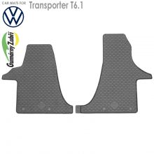 Коврики Volkswagen Transporter T6.1  от 2015 -   передние в салон резиновые Gumarny Zubri (Чехия) - 2 шт.