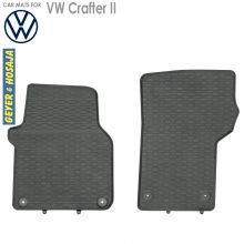 Коврики Volkswagen Crafter II от 2017 -   передние в салон резиновые Geyer Hosaja (Польша) - 2 шт.