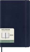 Книжка зап.Moleskine Large Classic Soft еженедельник синий сапфир WKNT DSB2012WN3
