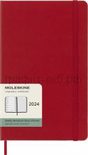 Книжка зап.Moleskine Large Classic еженедельник красный WKNT DHF212WN3