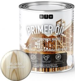 Грунтовочное Масло DIV Primer Oil 5л Бесцветное, Матовое для Последующего Нанесения Масел на Основе Уайт-Спирита